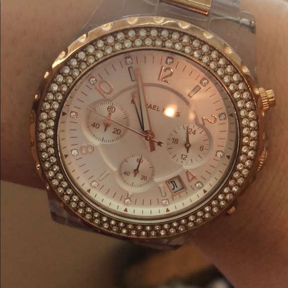 Michael Kors Ritz pavé two-tone watch